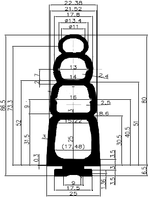 RT G525 86,5×25 mm